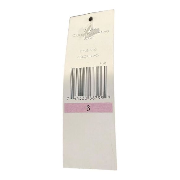 Carmen Marc Valvo Women’s Black knee Sleeve  Fringes Dress Size 6 - Picture 7 of 16